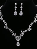 Bridal Jewelry Sets 1 set Cubic Zirconia 1 Necklace Earrings Women's Luxury Elegant Drop Jewelry Set For Wedding Party Anniversary