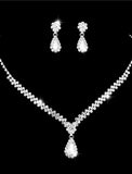 Bridal Jewelry Sets 1 set Alloy 1 Necklace Earrings Women's Simple Luxury Briolette Drop Geometric Jewelry Set For Wedding Anniversary Party Evening