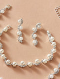 1 set Jewelry Set For Women's Anniversary Prom Imitation Pearl Rhinestone Plaited Wrap Ball / Beach