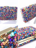 Women's Evening Bag Clutch Bags Polyester Wedding Party Lightweight Color Block