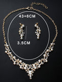 1 set Bridal Jewelry Sets For Women's Pearl Party Imitation Pearl Rhinestone Alloy Link / Chain Flower Botanical / Engagement