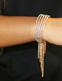 Women's Tennis Bracelet Tassel Fringe Precious Rhinestone Bracelet Jewelry Gold For Gift Engagement