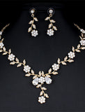 1 set Bridal Jewelry Sets For Women's Christmas Party Wedding Rhinestone Alloy Link / Chain Drop Flower Botanical / Gift / Engagement