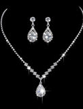 1 set Jewelry Set Bridal Jewelry Sets For Women's Wedding Anniversary Evening Rhinestone Alloy Briolette Drop / Engagement