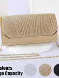 Women's Clutch Evening Bag Wristlet Clutch Bags PU Leather Party Daily Chain Large Capacity Lightweight Durable Solid Color