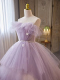 A-line Tulle Long Prom Gown