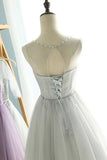 A-line Simple Sweetheart Lace Up Pleats Homecoming Dresses