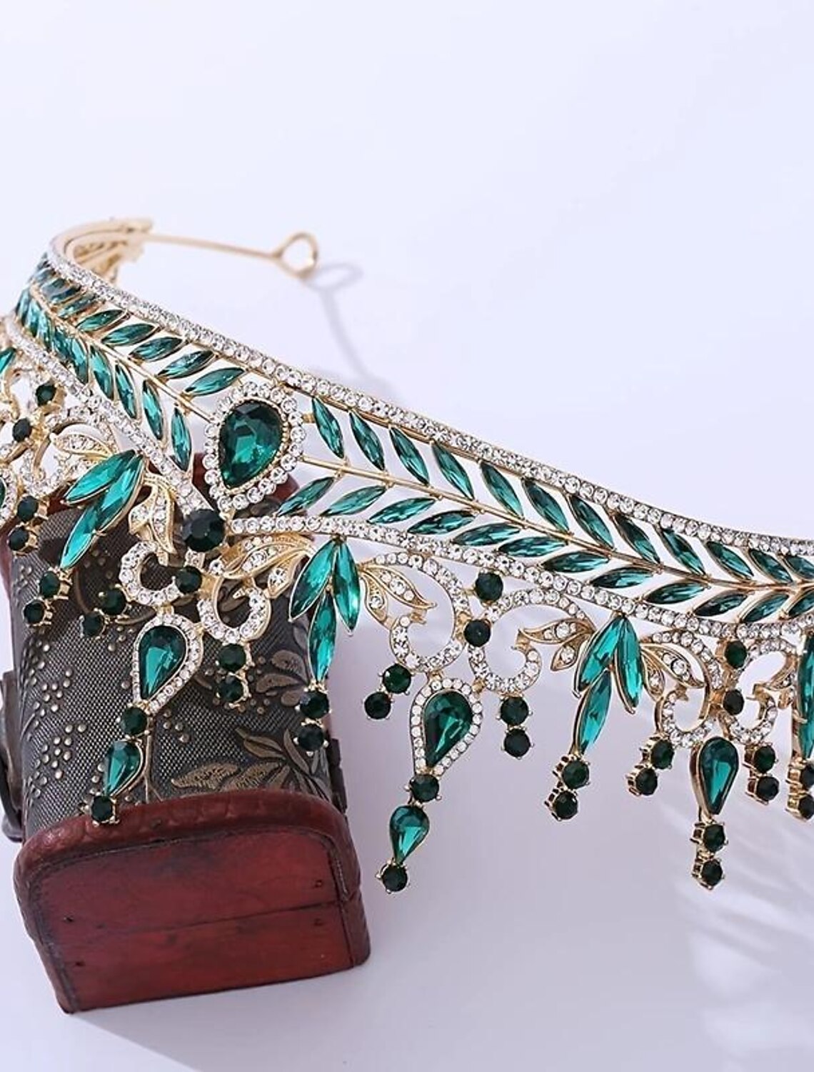 Luxury Full Rhinestone Bridal Tiara - Elegant Alloy Crown Hairband with 3A Grade Crystals Multicolor main image 0