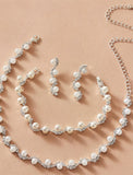 1 set Jewelry Set For Women's Anniversary Prom Imitation Pearl Rhinestone Plaited Wrap Ball / Beach