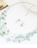 Drop Earrings Necklace / Earrings For Women's Crystal Party Daily Crystal Shell Layered Floating