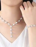 Jewelry Set Bracelet For Women's Crystal Pearl Wedding Gift Alloy / Pearl Necklace / Engagement / Valentine