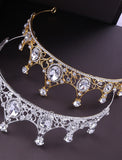 Full Round Queen Crown for Women Baroque Crown Costume Hair Accessories for Birthday Pageant Prom Baby Shower