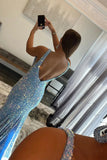 Mermaid Deep V Neck Sequins Long Prom Dress