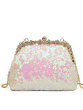 Women's Evening Bag Clutch Bags PU Leather Party Daily Shower Sequin Chain Durable