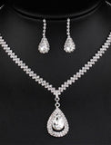 1 set Jewelry Set Bridal Jewelry For Women's Wedding Anniversary Party Evening Rhinestone Alloy Tennis Chain Drop / Gift