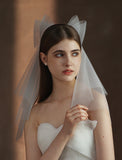 Two-tier Wedding Veil Elbow Veils with Pure Color Tulle