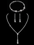 1 set Jewelry Set Jewelry Sets For Women's Anniversary Party Evening Gift Rhinestone Alloy Tennis Chain