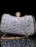 Women's Girls' Clutch Clutch Bags Alloy 2 Pieces Purse Set Party / Evening Bridal Shower Wedding Party Glitter Crystals Solid Color Geometric Rhinestone