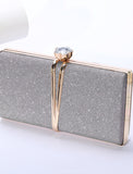 Women's Clutch Evening Bag Wristlet Clutch Bags Party Bridal Shower Holiday Rhinestone Chain Large Capacity Lightweight Durable Solid