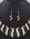 1 set Necklace Earrings For Ladies Diamond Wedding Party / Evening Diamond Alloy Geometrical Tennis Chain Precious