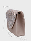 Women's Tri-fold Clutch Bags for Formal Evening Bridal Wedding Party with Crystal / Rhinestone Glitter Shine