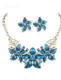 Jewelry Set Necklace / Earrings For Women's Synthetic Diamond Party Wedding Casual Alloy Flower Gold