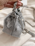 Women's Evening Bag Bucket Bag Clutch Bags for Evening Wedding Party with Crystals Large Capacity