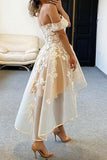 Tulle Off The Shoulder High Low Homecoming Dresses