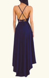 Deep V Neck Cocktail Dress Formal Gown