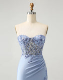 Sequined Appliques Corset Homecoming Dress