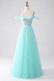 Dark Green Glittter Mermaid Evening Dresses For Wedding V-Neck Off Shoulder Sequins Prom Dress Sexy High Side Slit Party Gowns