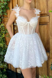 A-line Lace Short Homecoming Dress