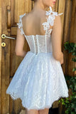 A-line Lace Short Homecoming Dress