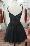 A-line Straps Sweetheart Lace Cute Homecoming Dress