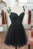 A-line Straps Sweetheart Lace Cute Homecoming Dress