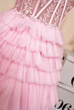 Sweetheart Neck Layered Strapless Homecoming Dress