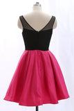 Straps Black Mini Prom Homecoming Dress