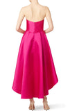 Strapless Satin Prom Gown Cocktail Dress