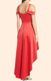 Off the Shoulder High Low Prom Homecoming Dress