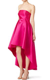 Strapless Satin Prom Gown Cocktail Dress