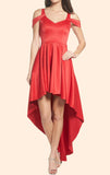 Off the Shoulder High Low Prom Homecoming Dress