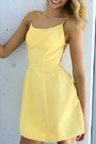 Spaghetti Straps Scoop Neck Prom Homecoming Dress