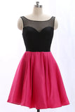 Straps Black Mini Prom Homecoming Dress