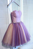 A-line Sweetheart Tulle Pretty Homecoming Dresses