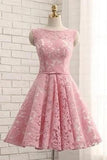 A-line Princess Floral Homecoming Dresses with Appliques