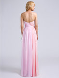 Sheath / Column Bridesmaid Dress Sweetheart Sleeveless Open Back Floor Length Chiffon with Criss Cross