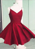 A Line V Neck Short Prom Dress Graduation Dress Homecoming Dress