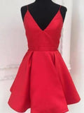 A Line V Neck Short Prom Dresses Homecoming Dresses Graduation Dresses