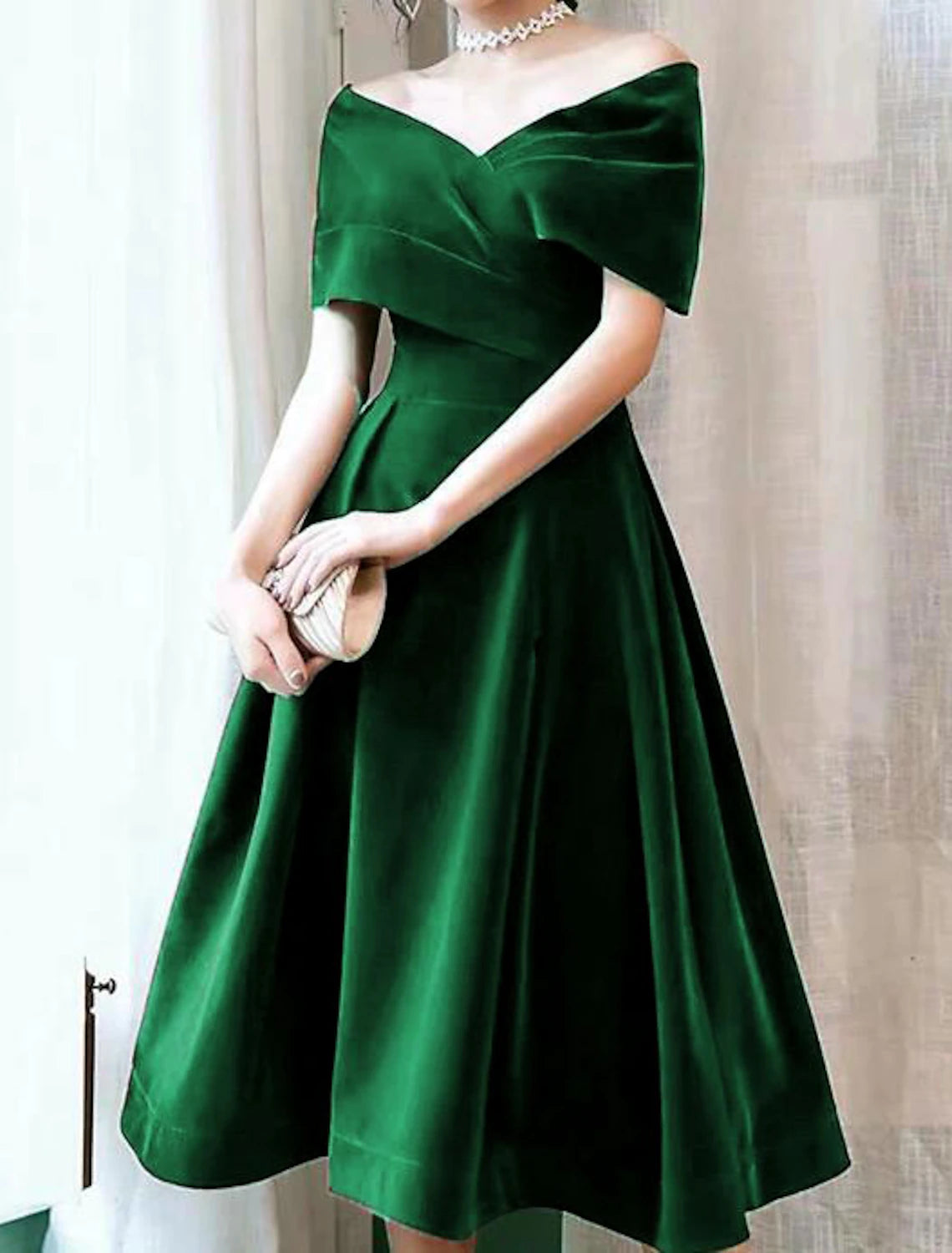 A Line Cocktail Dresses 1950s Dress Fall Wedding Guest Dress Knee Leng BL Dress