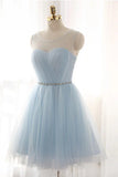 A-Line Tulle Short Prom Dresses Homecoming Dresses